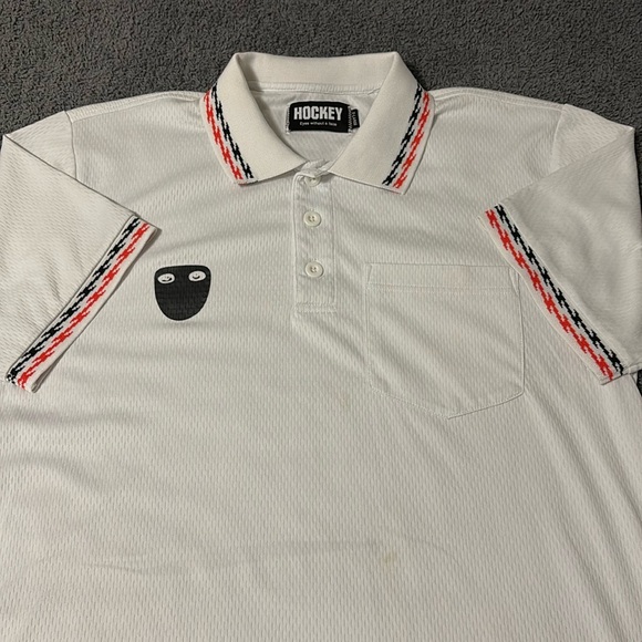 Hockey Eyes Without A Face Polo T-Shirt - Picture 1 of 7